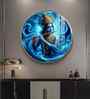Shree Krishna Acrylic Round Wall Art