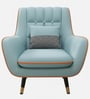 Shremate Leatherette Lounge Chair In Mint Blue Colour