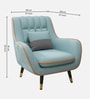 Shremate Leatherette Lounge Chair In Mint Blue Colour