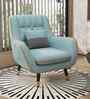 Shremate Leatherette Lounge Chair In Mint Blue Colour