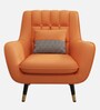 Shremate Leatherette Lounge Chair In Orange Colour