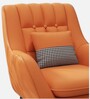 Shremate Leatherette Lounge Chair In Orange Colour