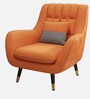 Shremate Leatherette Lounge Chair In Orange Colour