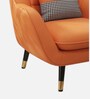 Shremate Leatherette Lounge Chair In Orange Colour