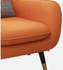 Shremate Leatherette Lounge Chair In Orange Colour