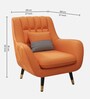 Shremate Leatherette Lounge Chair In Orange Colour