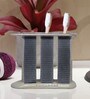 Polyresin Counter Top Toothbrush Holder In Black