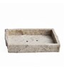 Polyresin Cube Counter Top Bathroom Accessories in White, Set of 4