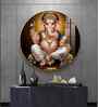 Shri Ganesh Acrylic Round Wall Art