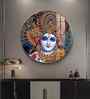 Shri Krishna With Bansuri Acrylic Round Wall Art