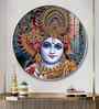 Shri Krishna With Bansuri Acrylic Round Wall Art