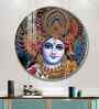 Shri Krishna With Bansuri Acrylic Round Wall Art