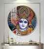 Shri Krishna With Bansuri Acrylic Round Wall Art