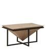 Shrine Coffee Table In Natural Finish with Black Base