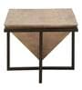 Shrine Coffee Table In Natural Finish with Black Base