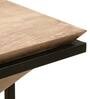 Shrine Coffee Table In Natural Finish with Black Base