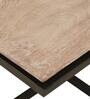 Shrine Coffee Table In Natural Finish with Black Base