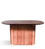 Shutter Solid Wood Centre Table in Copper &Brown Finish
