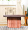 Shutter Solid Wood Centre Table in Copper &Brown Finish
