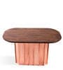 Shutter Solid Wood Centre Table in Copper &Brown Finish