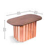 Shutter Solid Wood Centre Table in Copper &Brown Finish