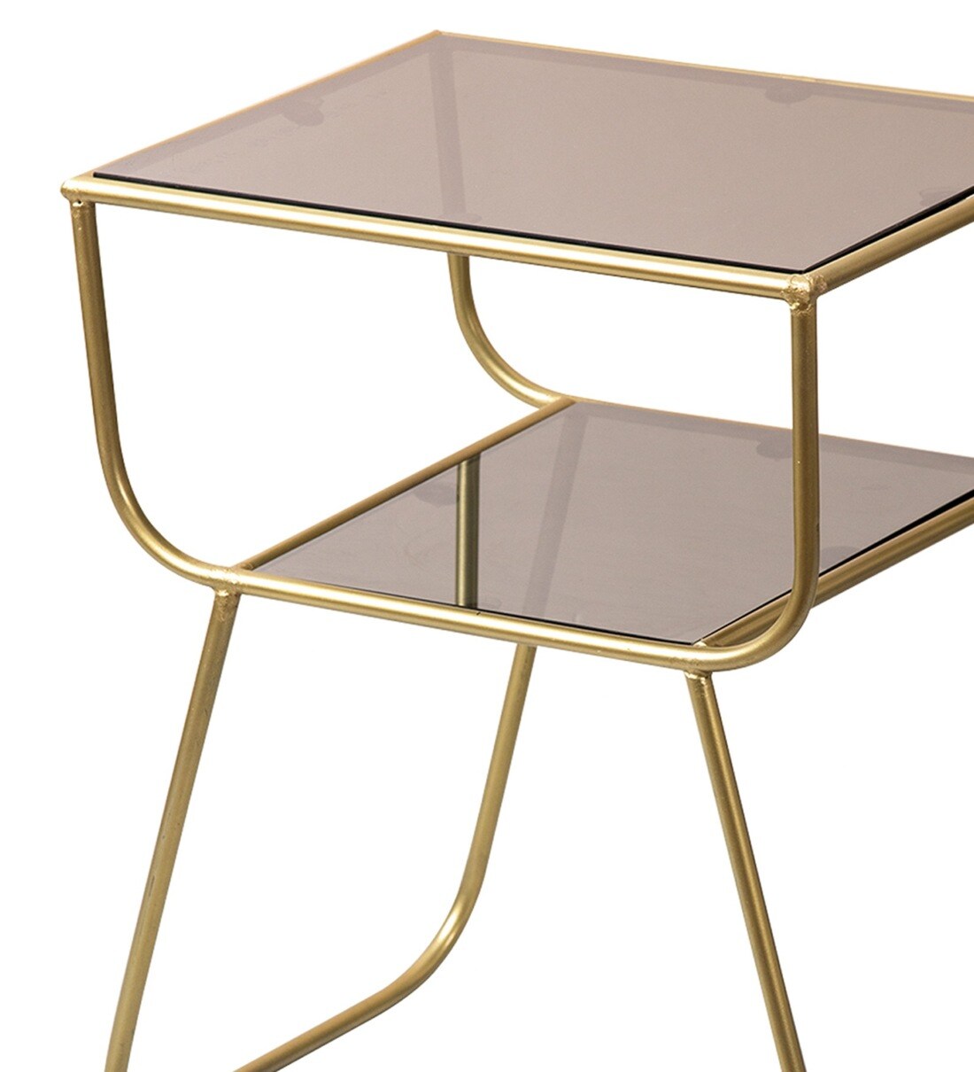 Buy Side Table in Gold Colour by Nestroots Online Eclectic End Tables