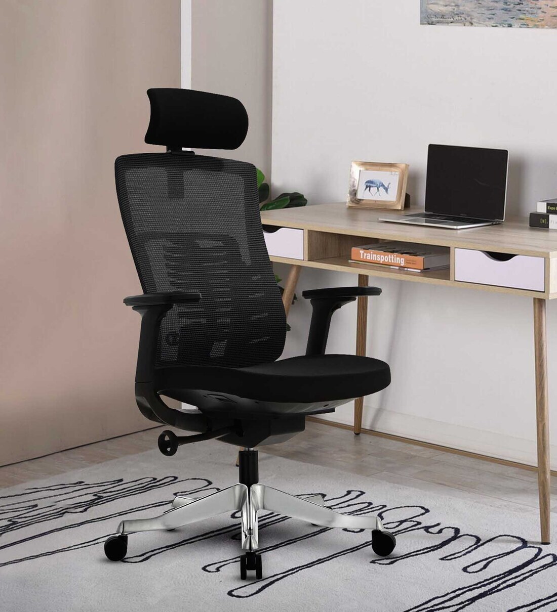 Buy Sierra Breathable Mesh Ergonomic Chair in Black Colour at 50 OFF