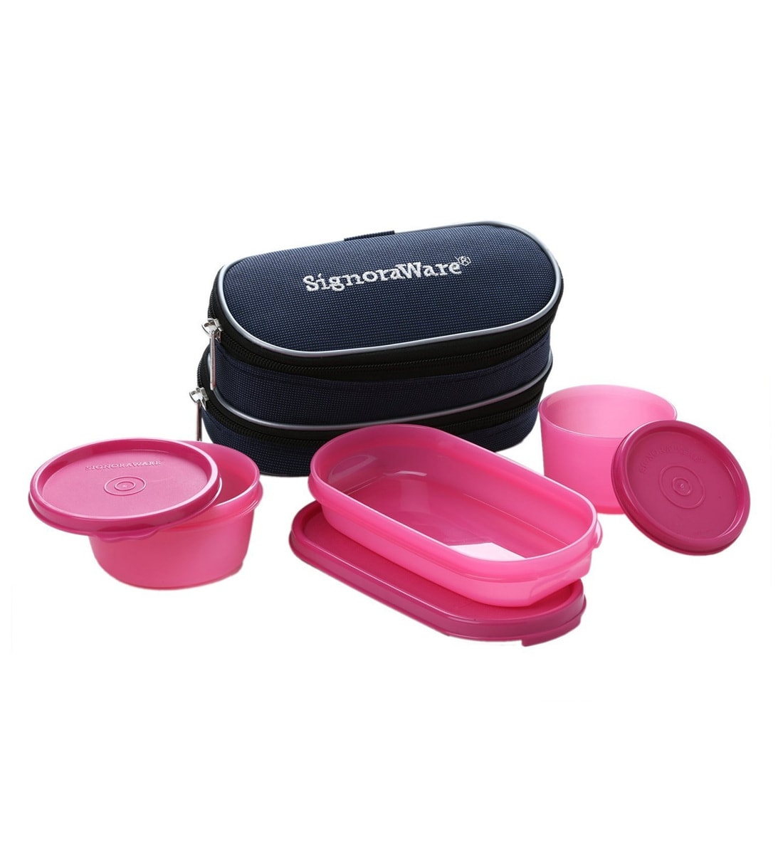 signoraware 3 container lunch box