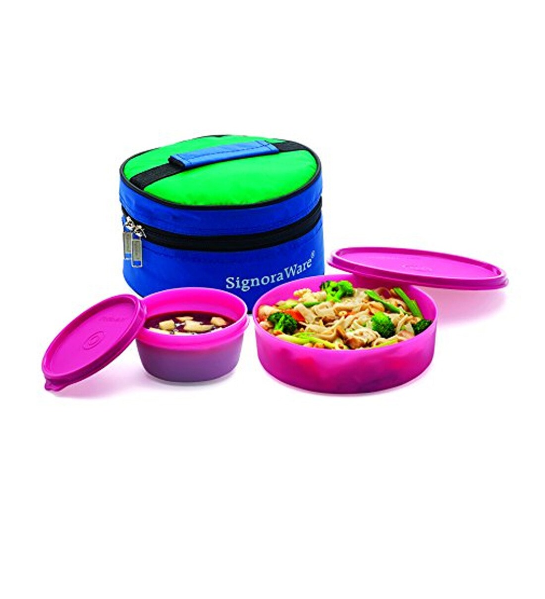 signoraware compact lunch box with bag