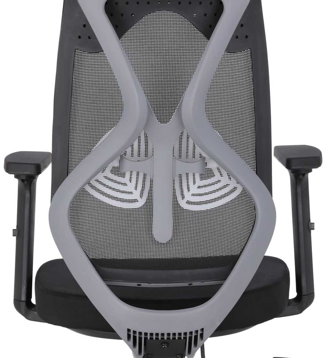 Buy Sila Medium Back Ergonomic Chair In Black Colour By KrissKross