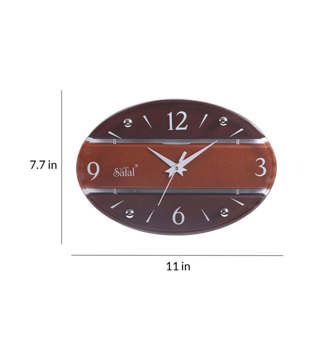 Buy Silent Sweep Mechanism Engineered Wood Wall Clock By Safal Quartz