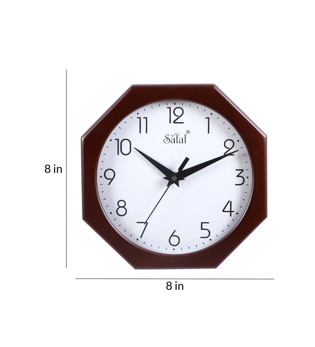 Buy Silent Sweep Mechanism Engineered Wood Wall Clock By Safal Quartz