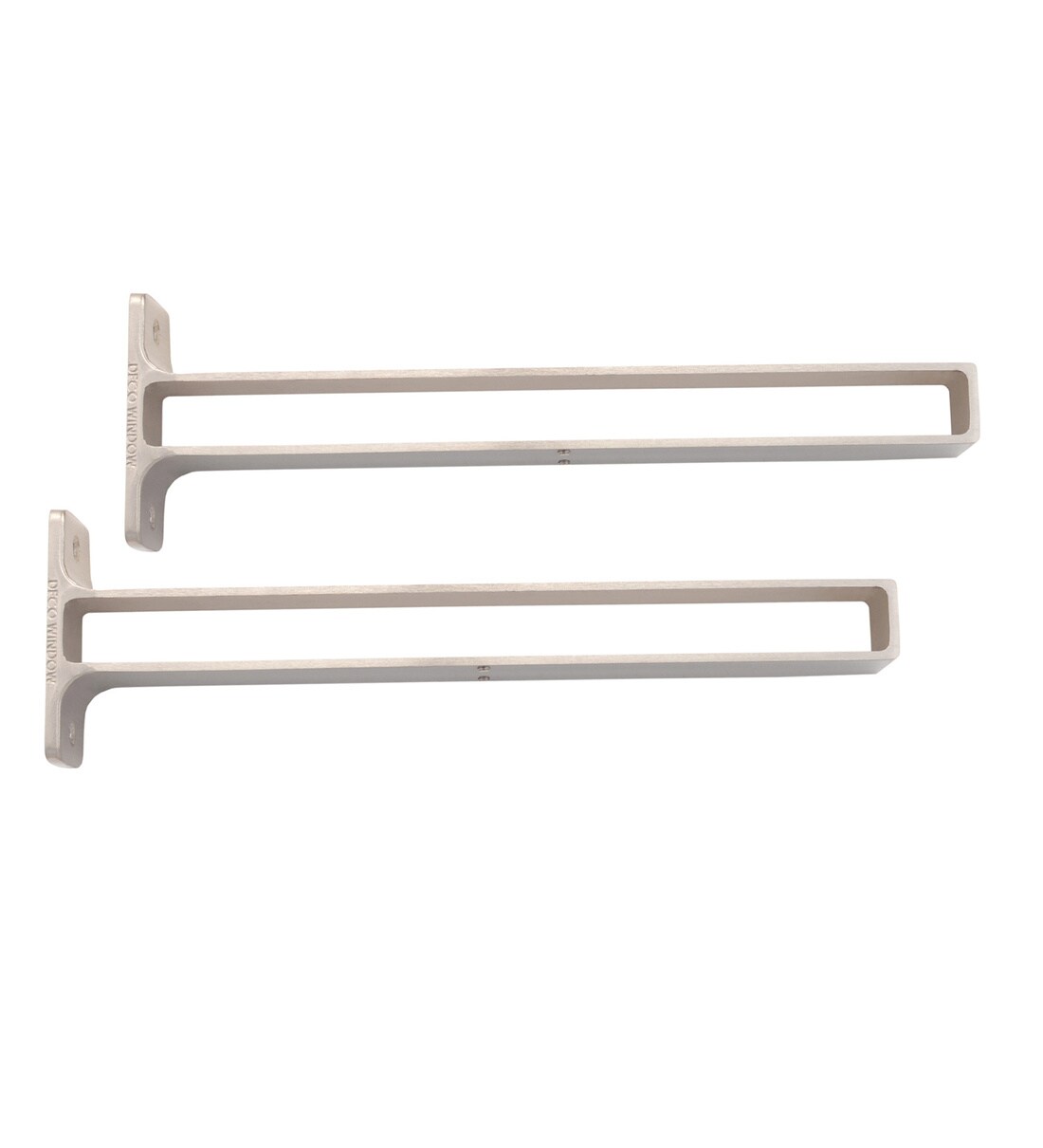 Buy Solid Wood Fixed Bracket Wall Shelf with Satin Silver Brackets in