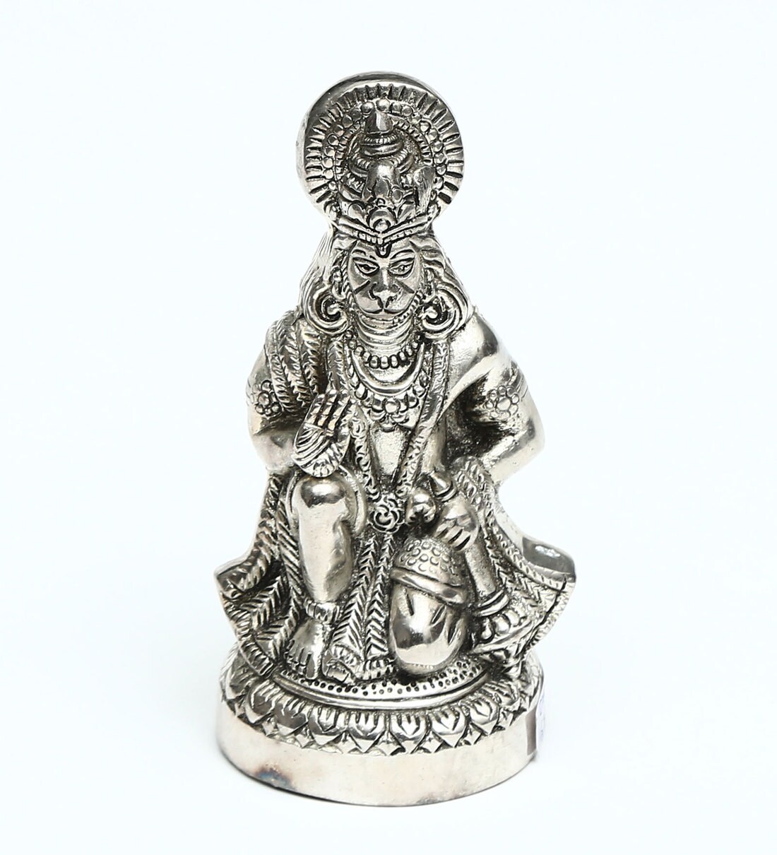 Buy Silver Aluminium Hanuman Hanuman Religious Idol by Handicrafts
