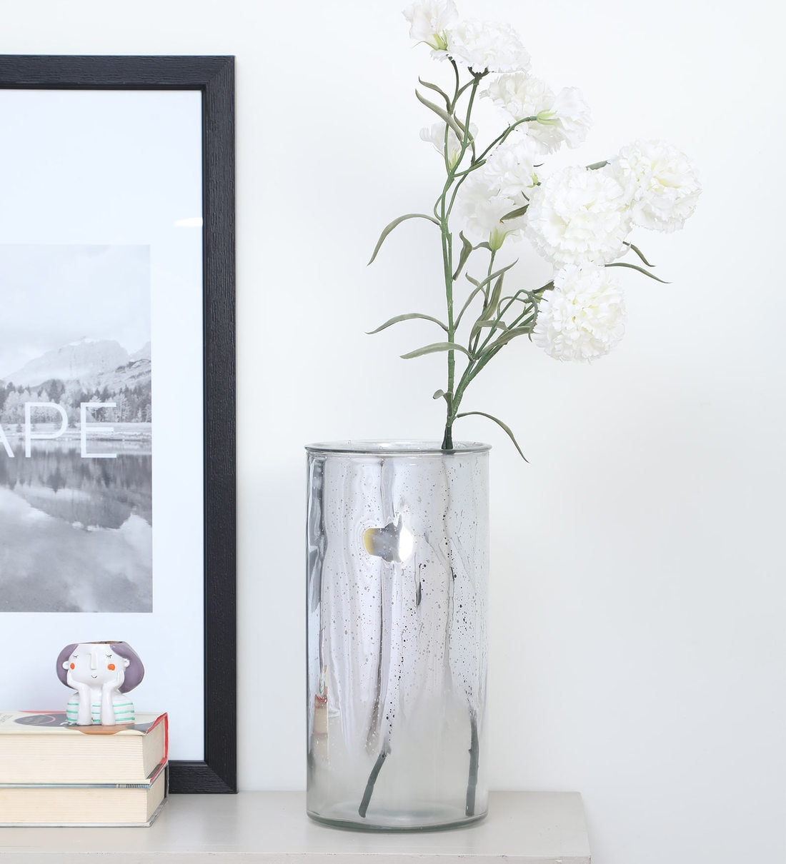 Buy Silver Glass Bergen Cylinder Vase by Oasis Flora Products Online ...