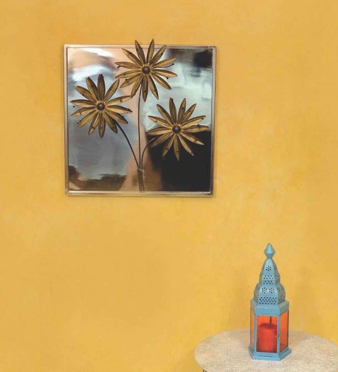 Buy Silver Metal Decorative Wall Art by Fanusta Online Floral Metal