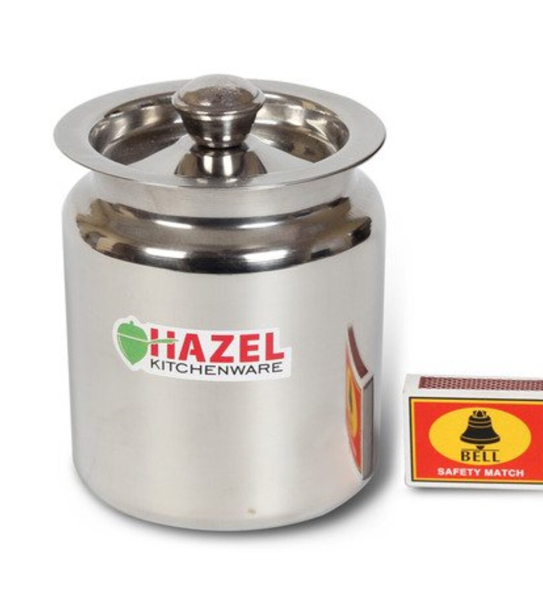 Buy Silver Stainless Steel Round 800 ML Oil & Ghee Storage by Hazel