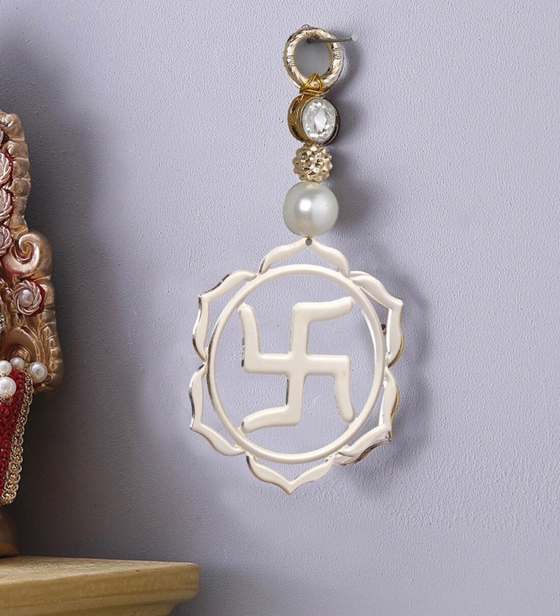 Buy Silver Swastik Wall Hanging By 