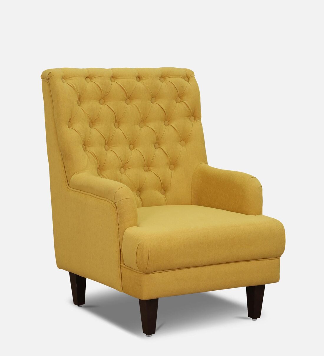 Buy Simon Lounge Chair in Mustard Yellow Colour CasaCraft By