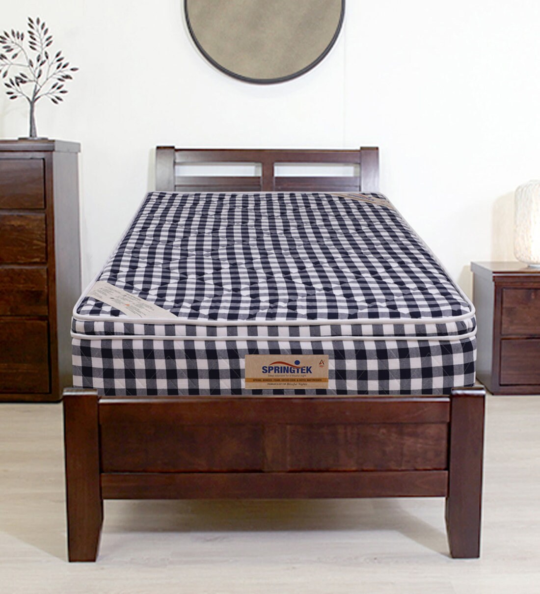 Buy Single Size (72 x 36) 6 Inches Medium Soft Eurotop Pocket Spring Mattress by Springtek