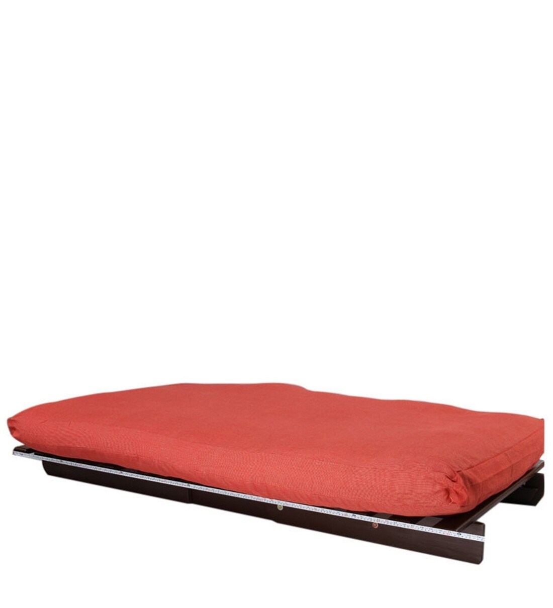 Buy Single Futon Sofa cum Bed with Mattress in Red Colour by ARRA