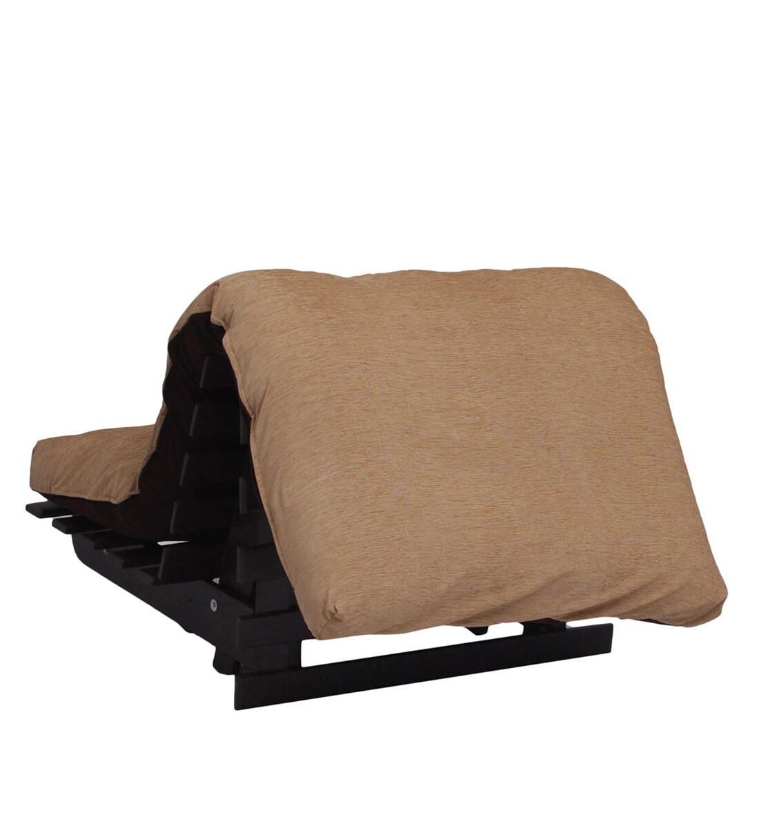 Buy Single Futon With Mattress & Pillow in Light & Dark Brown Colour by