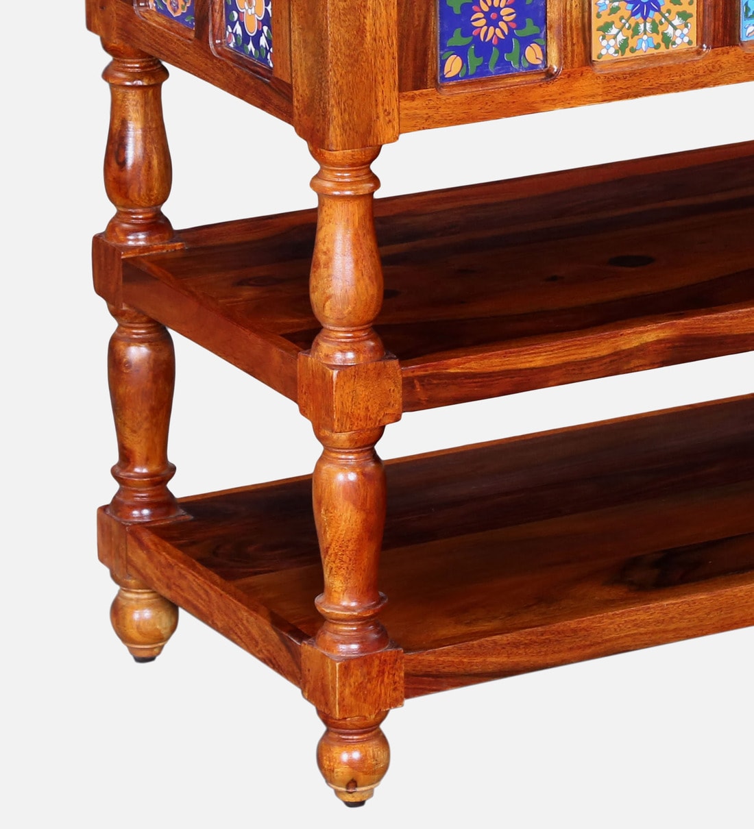 Buy Siramika Sheesham Wood Console Table In Honey Oak Finish Online