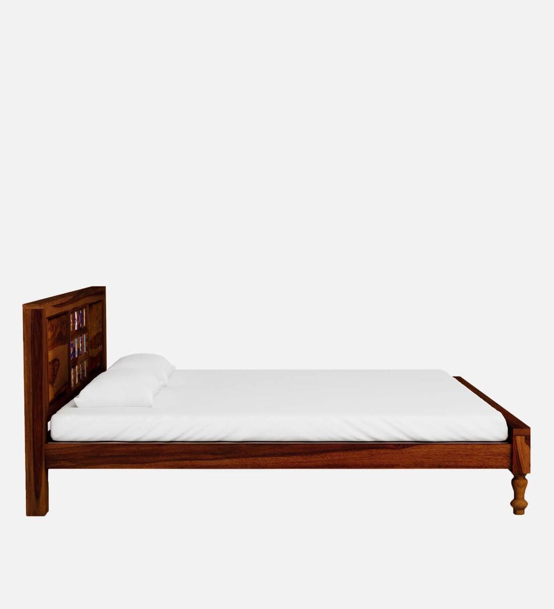 Buy Siramika Sheesham Wood King Size Bed In Honey Oak Finish By Mudramark Online Traditional