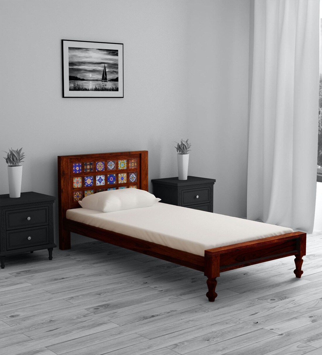 pepperfry beds single