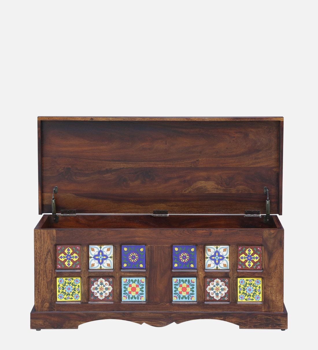 Buy Siramika Sheesham Wood Linen Trunk in Provincial Teak Finish by Mudramark Online Linen