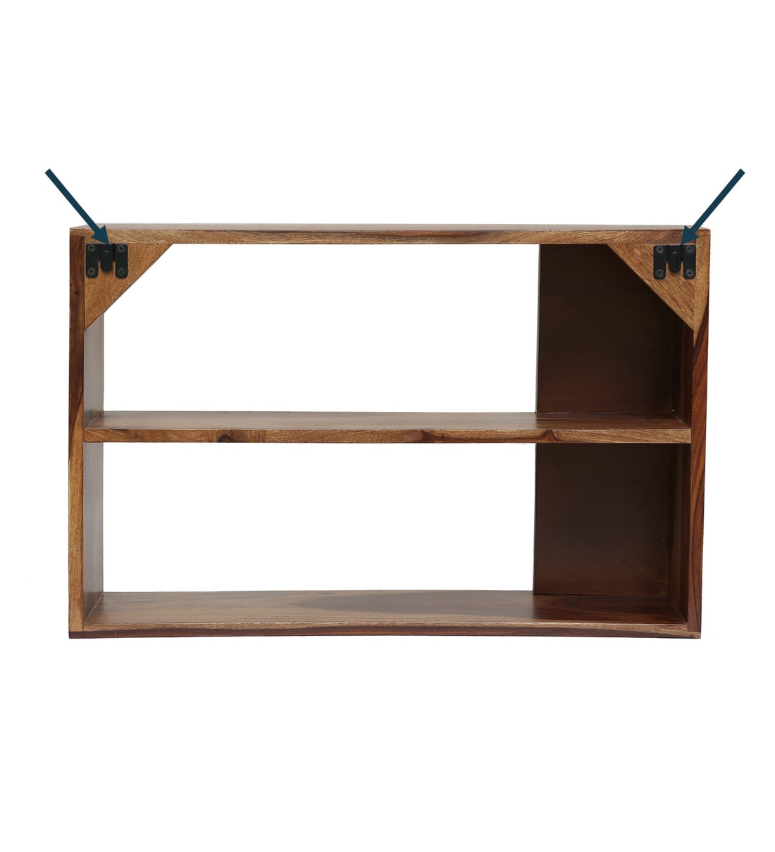Buy Siramika Sheesham Wood Book Shelf in Rustic Finish by Wooden Mood Online Traditional Wall
