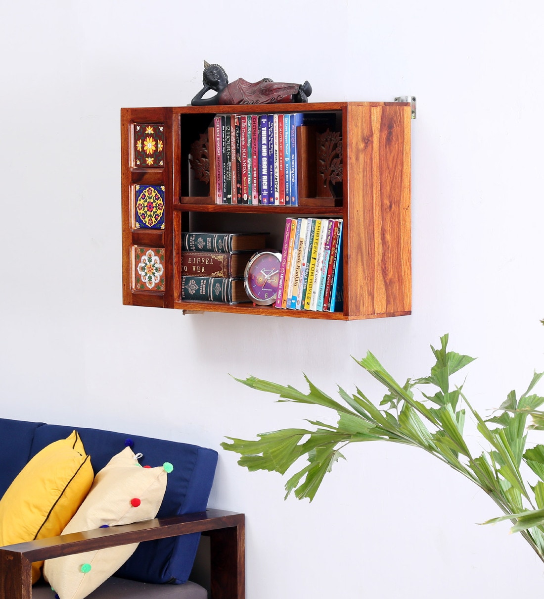 Buy Siramika Solid Wood Book Shelf by Wooden Mood Online Traditional