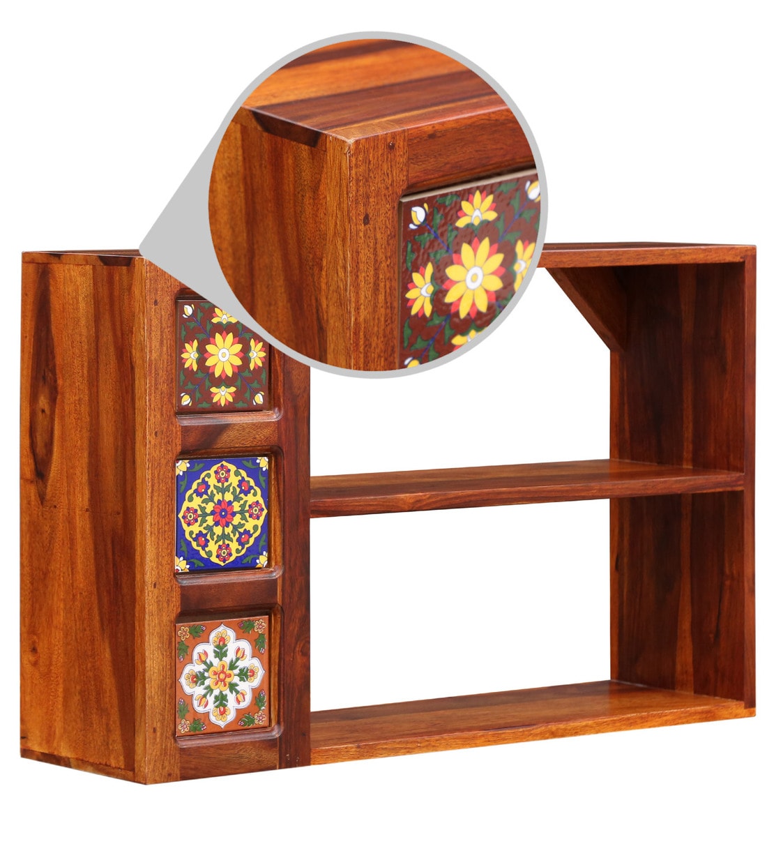 Buy Siramika Solid Wood Book Shelf by Wooden Mood Online Traditional