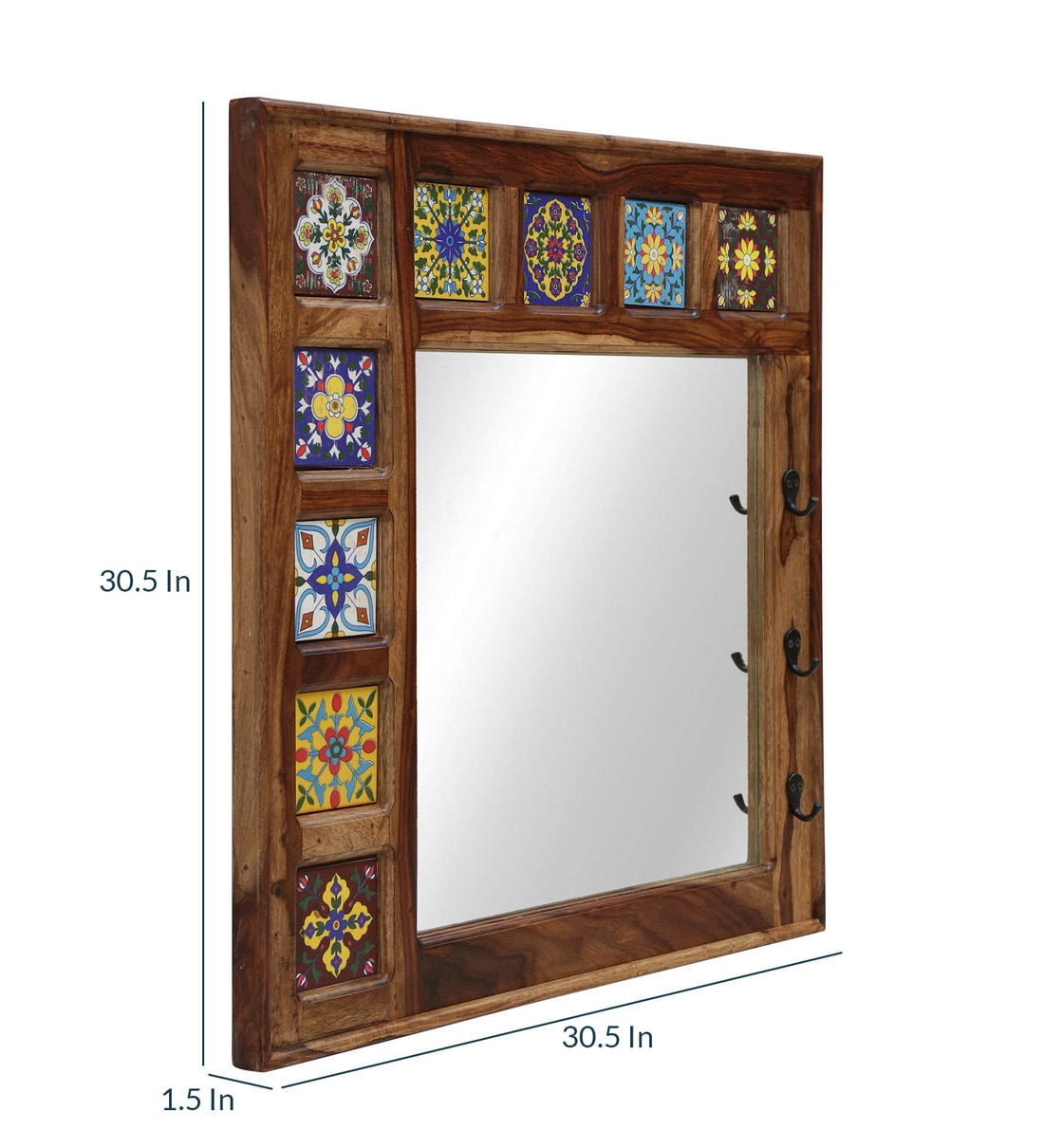 Wall Mirrors - Special Box Framed Rectangular Decorative Wall Mirror - Pepperfry